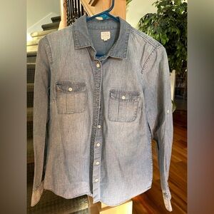 J. Crew Chambray Perfect Shirt XS